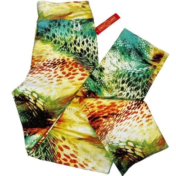 Krazy Larry Tropical Snakeskin Print Colorful Pants Size 6‎ - Picture 4 of 7